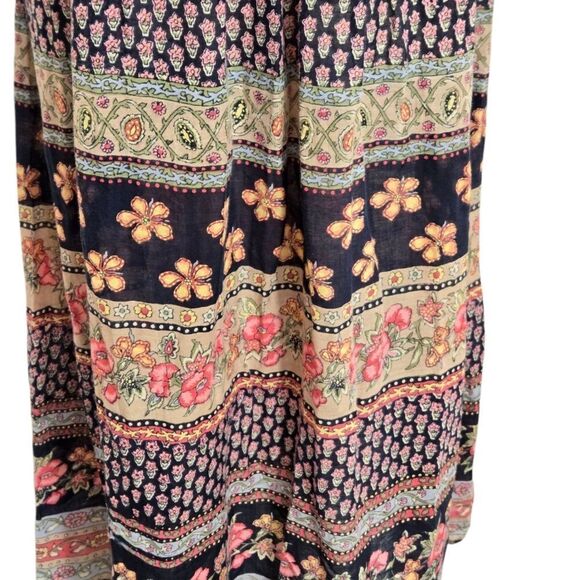 Floral Patchwork Sleeveless Midi Dress - Multicolor - Picture 3 of 6